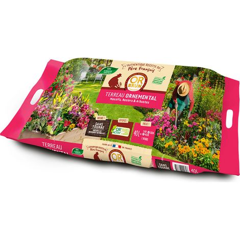 Terreau plantes ornementales - Père François - 40L - Or Brun (1/4)