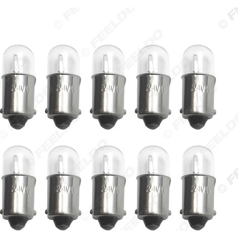 Ampoule halogène automobile 24 V 21,5 W BA9S W6W 1895 57 T4W à lumière blanc chaud