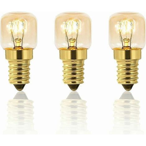 Lot de 3 ampoules à sel 25 W E14 T22, blanc chaud incandescent 2700 K, lampe à sel, fours à gril, 160 lm, 230 V CA, 25 W 300 °F - Keyoung (1/5)