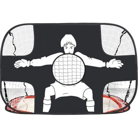 Buts de Football Portables pour Enfant, 2-en-1 Pop-Up Design Filet de Football Pliable avec Sac de Transport, Jardin, Filet de Football D’entranement en Plein Air de Plage 120x80x80cm (1/5)