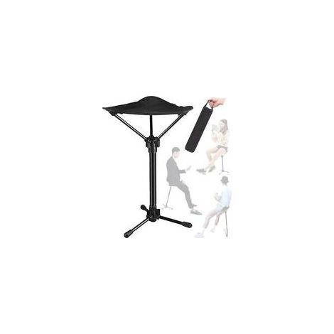 – Tabouret de bar pliant télescopique réglable 60-79 cm – Capacité 150 kg – Tissu Oxford – Sac de transport inclus – Utilisation intérieure et extérieure (1/4)