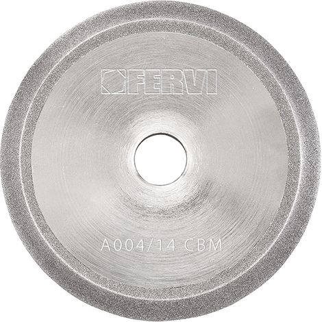 Mola in CBN FERVI A004/14CBN per affilatrici - 78 x 78 x 11 mm - frese in HSS da 4 a 14 mm
