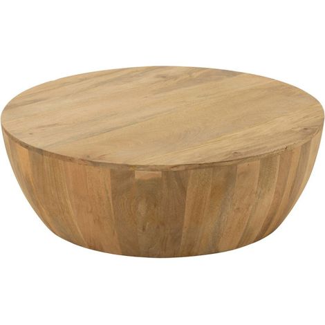 Table Basse en Bois "Camille" 88cm Naturel (1/4)