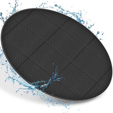 tillvex Base de balnéo ronde noire 196 cm Tapis de sol pour balnéo d'extérieur Tapis de protection thermique pour le sous-sol de la piscine Plaque de protection pour protéger et isoler le sol