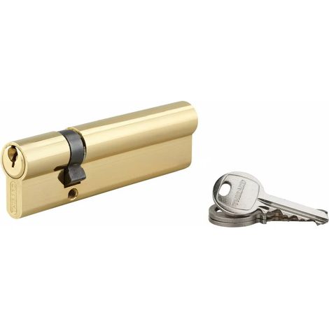 Thirard – Cylindre de serrure double entrée 30x80mm – Anti-arrachement – 5 goupilles – 3 clés en acier nickelé – Pour portes d'entrée