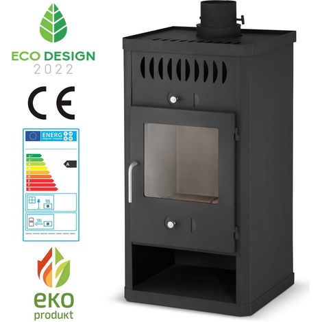 Cuisinière à bois 10 kW – Puissance de chauffage jusqu'à 100 m² – Longueur des bûches 40 cm – Classe d'efficacité énergétique A – Zvezda (1/4)