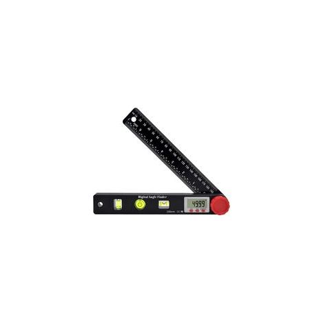 Digitales Winkellineal, Winkelmesser, Lineal, Wasserwaage, digitales Goniometer, 230 mm, 360°-Winkelmessgeräte mit horizontaler, vertikaler Kreislibelle, LCD-Display, Lineal mit zwei Skalen (1/5)