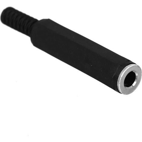 Conector audio jack hembra 6.35 mm mono  Negro (1/4)