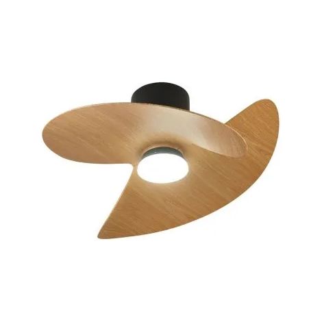 Mantra Ventilador de techo plafón LED ONA negro madera Ø70cm 18W 2520lm CCT 3000-5000K DC (1/5)