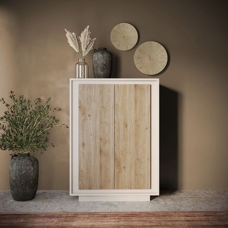 Buffet haut moderne cachemire/chêne cadiz Rosine (1/4)