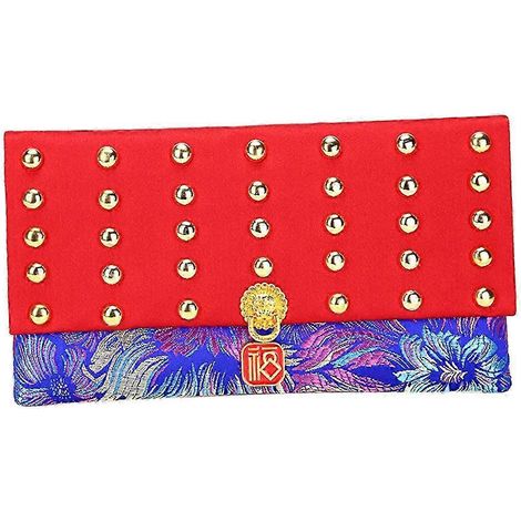 Enveloppes rouges du Nouvel An chinois, enveloppes porte-bonheur, cadeaux de vœux, Hong Bao, pochettes rouges pour les fêtes de mariage-Flame Blue