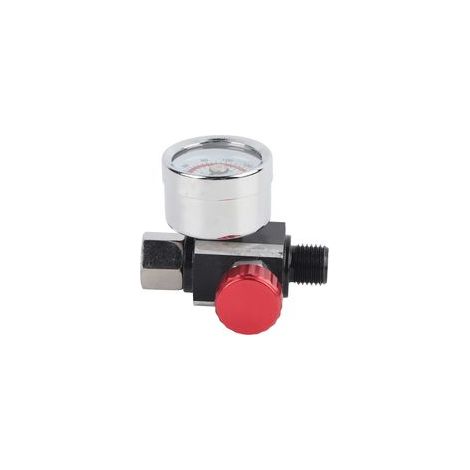 Régulateur de pression d'air 0-10bar/0-140psi, vanne en alliage d'aluminium 1/4 pouces, connecteur d'entrée et de sortie BSPP, argent (1/5)