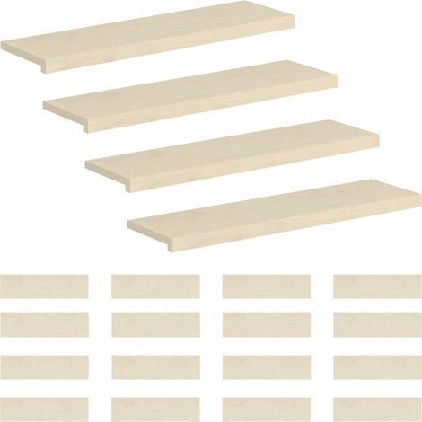 Nez de marche 20 pièces 90 x 30 x 2 cm Blanc vidaXL