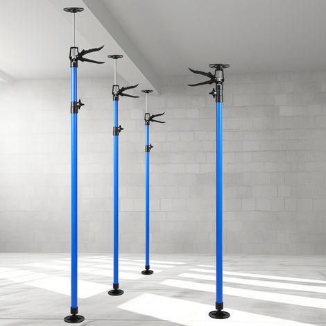 Einfeben – Etai de soutien télescopique en acier – Réglable 115-290 cm – Charge max 50 kg – Lot de 4 supports – Installation flexible