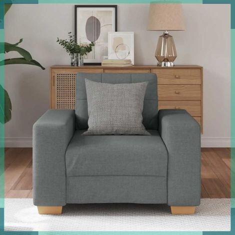 4105059 Fauteuil Gris foncé 100x78x80 cm Tissu (1/5)