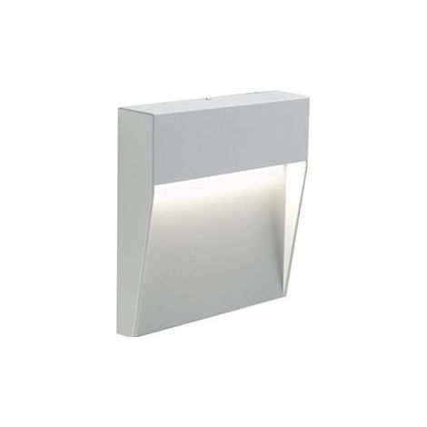 Luz de paso 3W Led 4000K línea cuadrada geo blanca (1/3)
