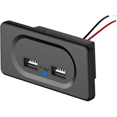 Accessoires de modification de prise chargeur double port USB DC5V/3,1A pour véhicule, camping-car, bateau, camping-car, caravane (1/5)