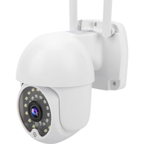 Caméra de sécurité WiFi sans fil - Audio bidirectionnel - Rotation PTZ - Détection de mouvement - Enregistrement d'images - Alimentation 100-240V (UE)
