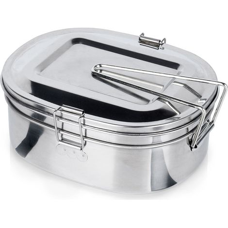 Portapranzo in acciaio inox 1200ml 180x140x75mm (1/5)