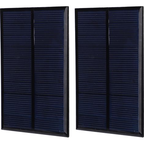 Lot de 2 mini panneaux solaires, modules d'alimentation en époxy, batterie en polysilicium, fournitures industrielles 5 V 500 mA (1/5)