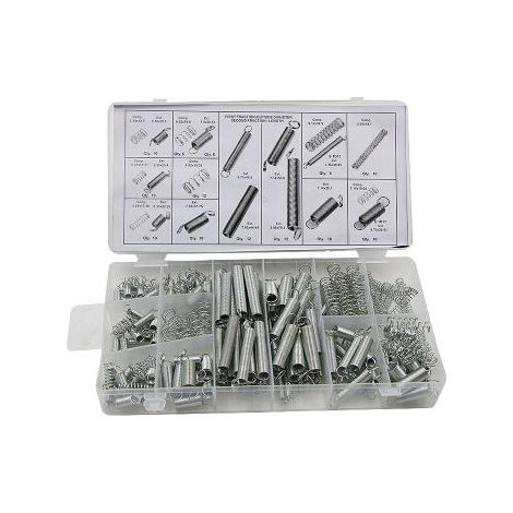 VURAHOME - Coffret 200 Ressorts de Traction et Compression Boîte en plastique transparent Ensemble de ressorts de compression de ressort de tension de ressort 200 pièces de boîte en plastique transpar (1/3)