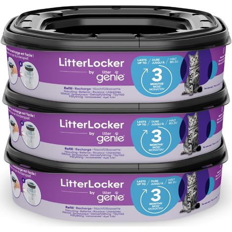 9 mois Lot 3 Recharges XL Poubelle à Litière Octogonales (1/5)