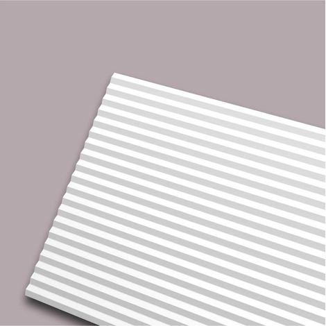 3d revestimiento mural NMC PLISSÉ S 2600 WALLSTYL Noel Marquet Panel de pared Panel acustico Elemento decorativo Moldura para pared Perfil de estuco Moldura decorativa diseño moderno blanco 2,6 m