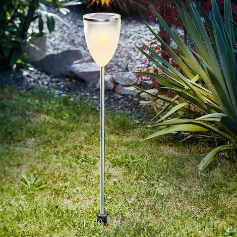 esotec Solar Stableuchte TropicLight DUO COLOR 59cm Edelstahl outdoor 102607 (1/5)