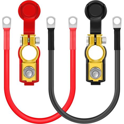 Câble Onduleur Batterie 24V Cable Batterie 16mm² avec Cosse M8 Cable Batterie 5AWG pour Voiture, Camping Car, Moto, énergie Solaire, Marine (5AWG 0.5 m) (1/5)