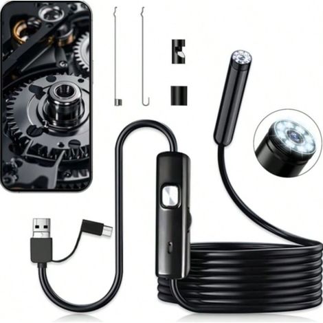Wasserdichte Inspektionskamera mit Micro-USB-Typ-C-Schnittstelle, kompatibel für industrielle und automobile Diagnoseanwendungen, 5,5 mm, 5 Meter