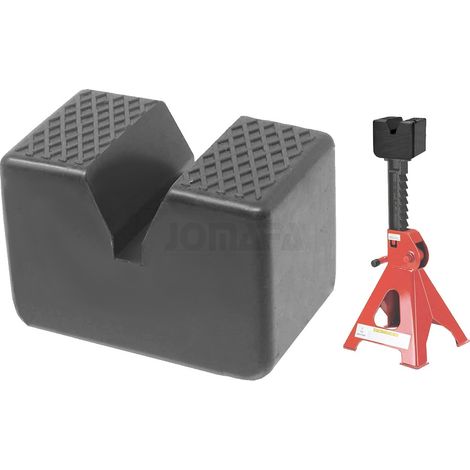 Taco de goma para caballetes de coche de 3 toneladas Protector de goma 85 x 40 x 45 mm (1/5)