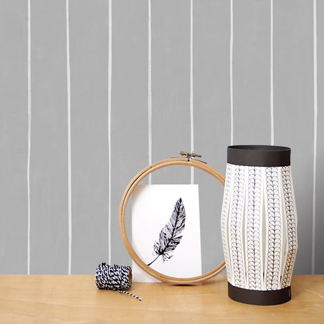 Papier peint intissé Rayures Stripe 1005 x 52cm Gris