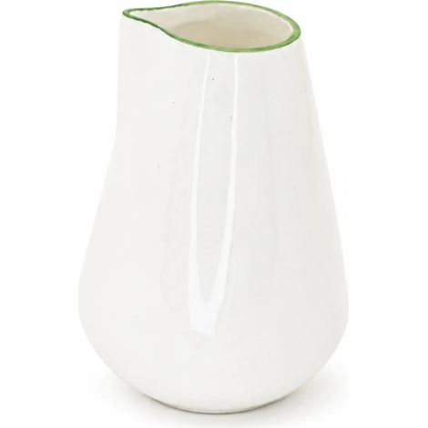 Jarra de leche de porcelana con borde verde Duve Duka (1/5)