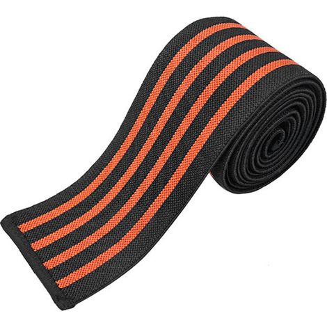 Bandage de genou élastique réglable, soutien respirant doux, bande de compression orange 3,1 x 70,9 pouces pour sport extérieur (1/5)