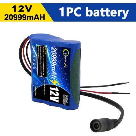 Bloc-batterie lithium-ion 18650 12 V 3S1P assemblé, alimentation pour éclairage LED, éclairage de secours, surveillance audio - Bloc-batterie 3S1P - 12,6 V