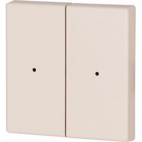 Bouton à bascule double +raccord de manomètre crème EATON CWIZ-02/02-LED