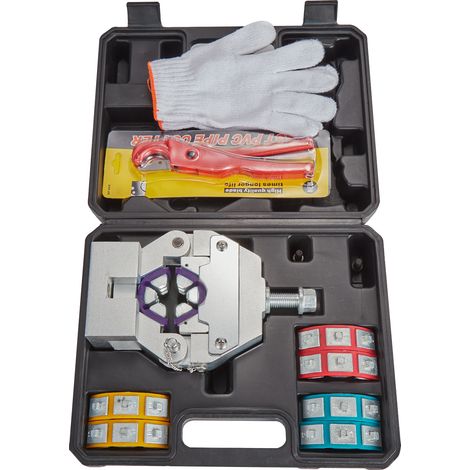 Outil de sertissage hydraulique manuel pour tuyaux AC - Kit Hydra-Krimp professionnel - 4 matrices robustes - Idéal pour raccords Beadlock (1/5)