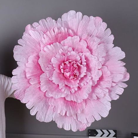1 rose artificielle en soie, 80 cm, rose pâle, décoration murale mariage et événements élégants
