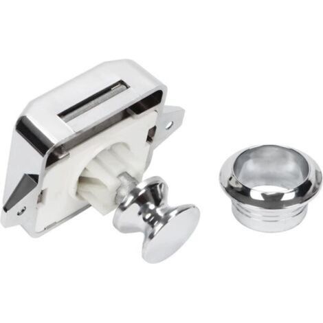 Bouton Poussoir Camping Car - Serrure Loquet Porte Fermeture Placard Bouton pour RV caravane de moteur(Argent)