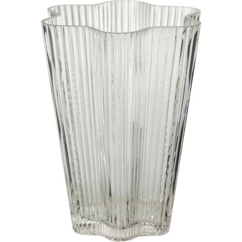 Vase Design en Verre "Clara" 20cm Transparent