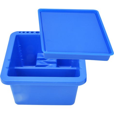 Seau de lavage pour pinceaux en plastique, seau multifonction carré pour stylos, outil de lavage pour fournitures artistiques, ensemble d'art