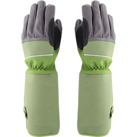 Gants de Jardinage Résistants aux Épines pour Taille des Roses (Vert) (1/5)