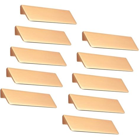 10 maniglie per porte con interasse di 128 mm, maniglie per ante di mobili da cucina, maniglie per cassetti di armadi, maniglie per mobili da camera da letto, in lega di alluminio, con viti, colore or