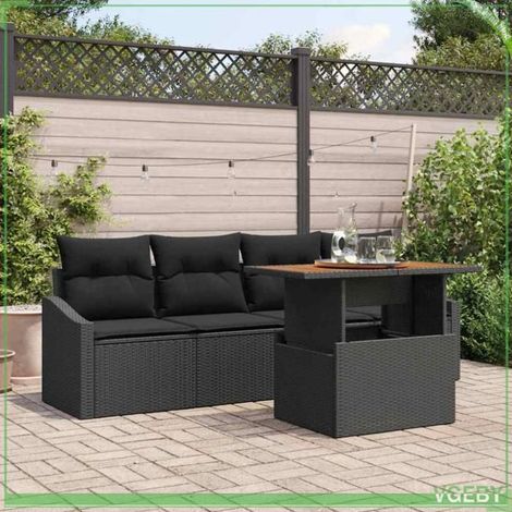 Ensemble canapé de jardin - FAFEICY - Modulaire - Rangement intégré - Imperméable - Déhoussable (1/4)