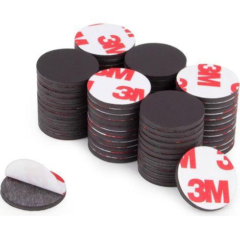 Plaque magnétique autocollante Ø20 mm, lot de 50
