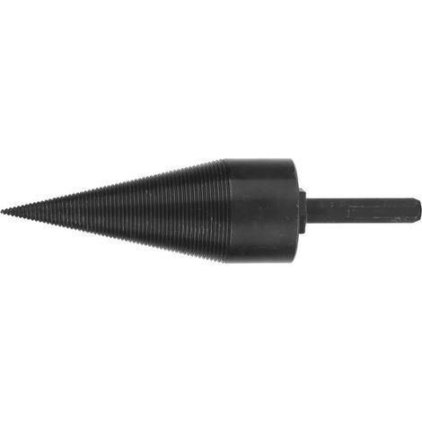 Mèche à fendre le bois de chauffage à tige triangulaire noire pour perceuse électrique (42 mm)
