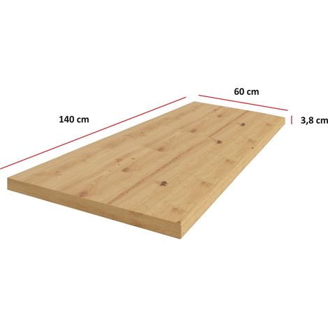 Küchen Arbeitsplatte 140cm 38 mm Küchenzeile Küchenblock Eiche Artisan Eko Stilo (1/4)