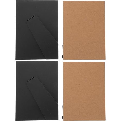 4 Pièces Panneau Arrière de Remplacement Noir en Mdf pour Cadre Photo Chevalet de Table, Support Réglable et Installation Facile pour Cadres Photo sur Surfaces Intérieures (1/5)