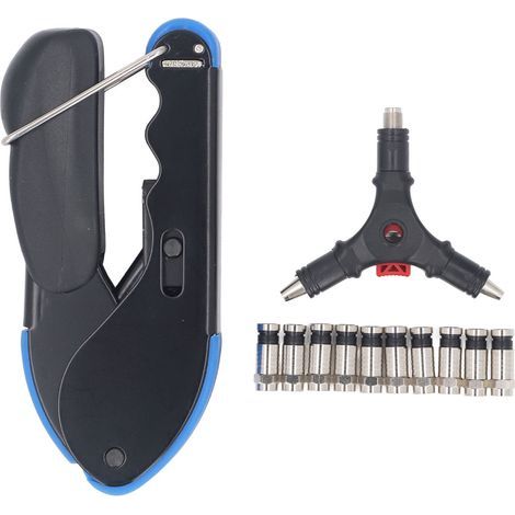 Outils de sertissage de câbles coaxiaux - Pinces à sertir pour câbles coaxiaux et pinces à sertir pour câbles coaxiaux RG6, adaptées aux câbles RG6, RG59 et aux connecteurs de type F (1/5)