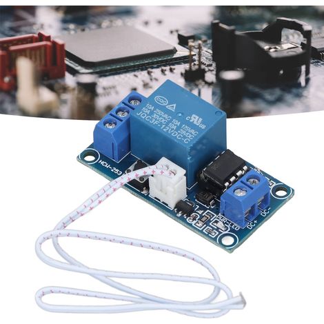 Module relais bistable à verrouillage automatique, marche/arrêt par simple pression d'un bouton, commandé par microcontrôleur, 12 V (1/5)